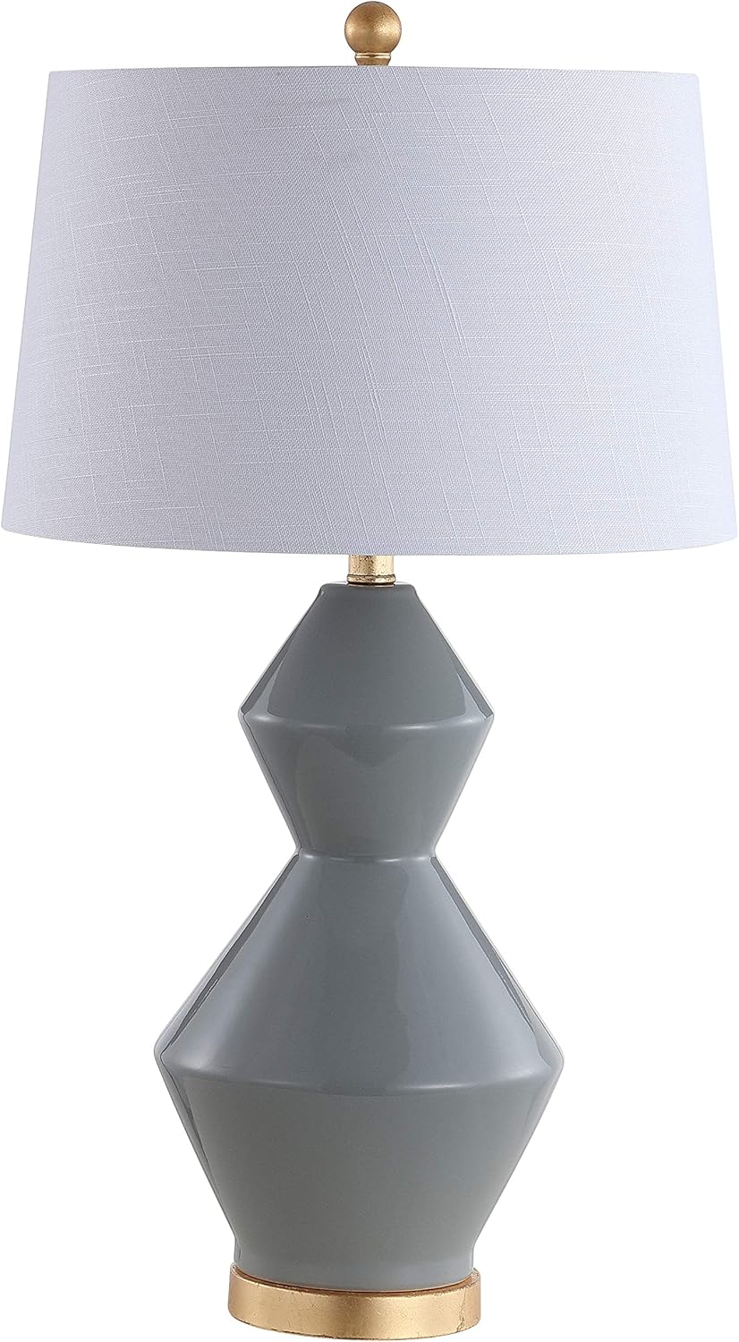 Black Friday - 60% OFF JONATHAN Y JYL4013B Alba 29" Geometric Ceramic/Metal LED Lamp Contemporary,Transitional,Glam for Bedroom, Living Room, Office, College Dorm, Coffee Table, Bookcase, Gray