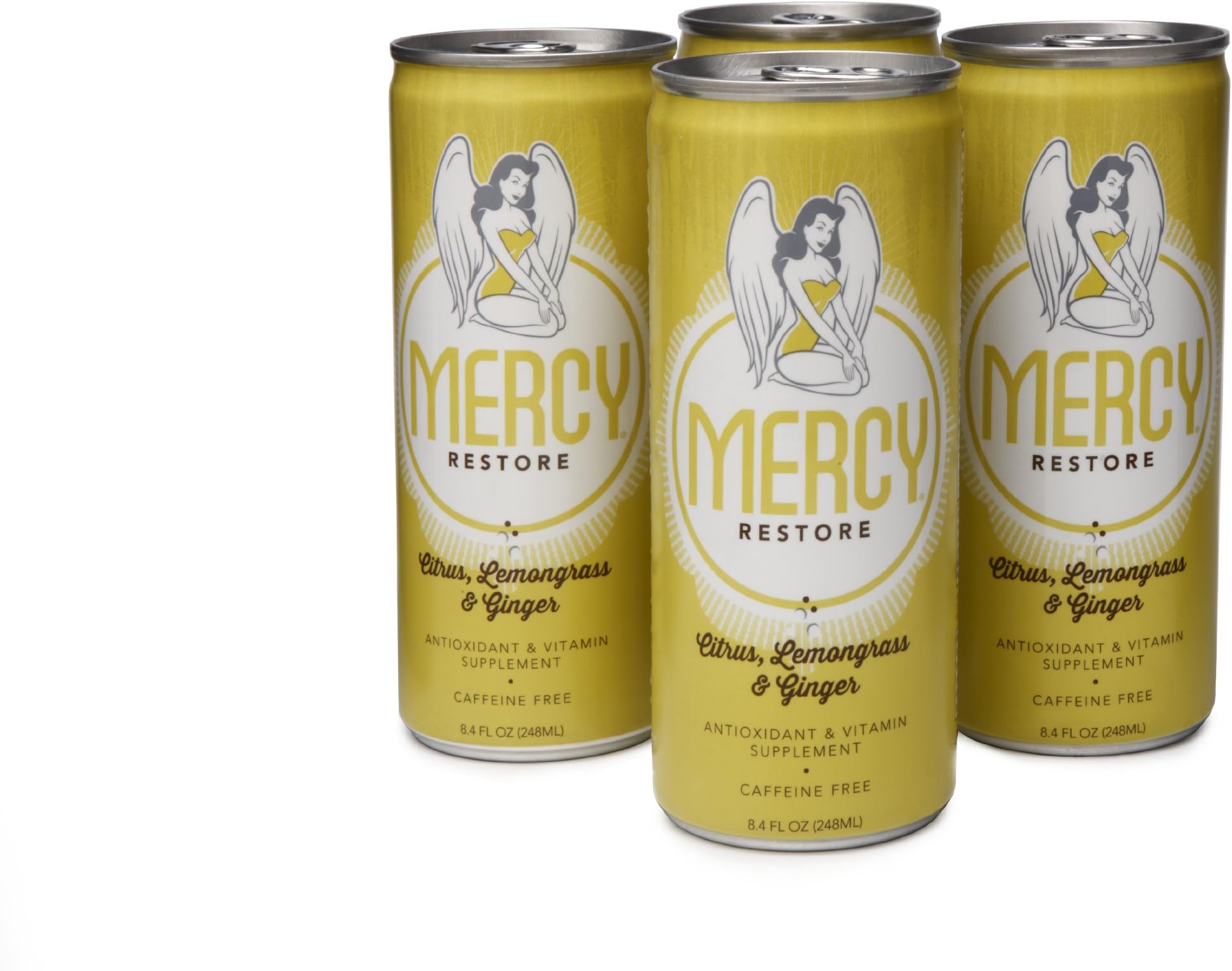 Mercy Restore, Ginger Lemongrass Flavor, 8.4oz (4 Pack)