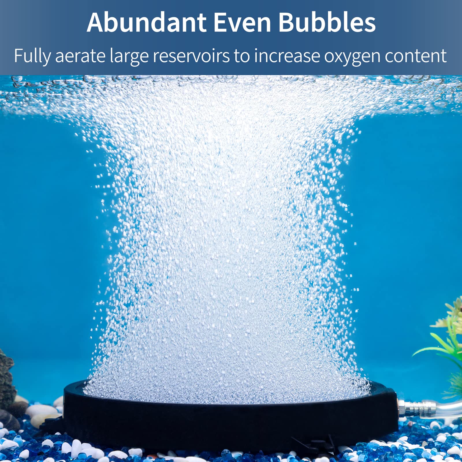 Pawfly Aquarium 8 Inch Large Air Stone Disc Bubble Diffuser Release