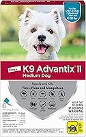 K9 Advantix II Flea and Tick Prevention for Medium Dogs (11-20 Pounds)