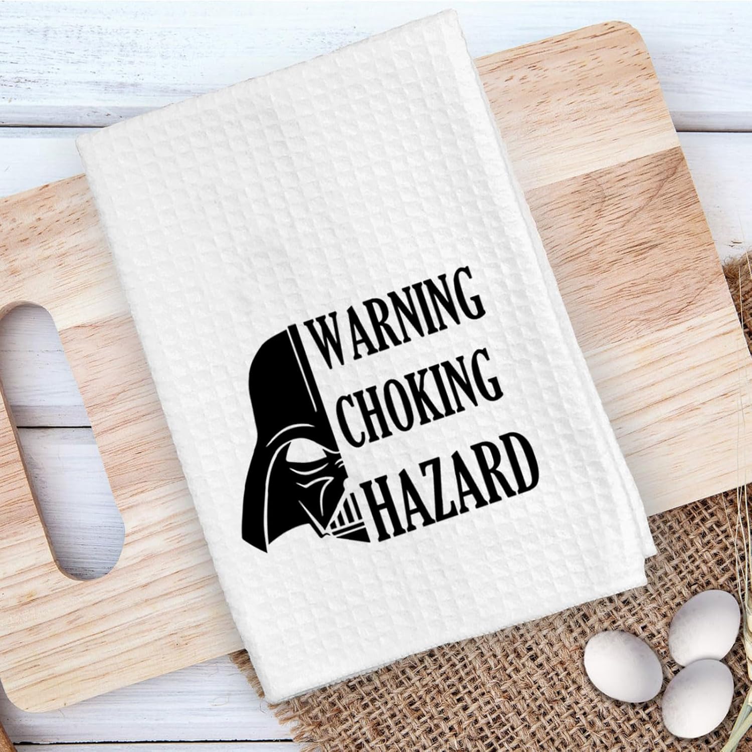ZJXHPO Movie Inspired Waffle Absorbent Kitchen Towel - Dishes & Tea Towel - Kitchen Decor & Housewarming Gift (Warning Towel) - Image 4