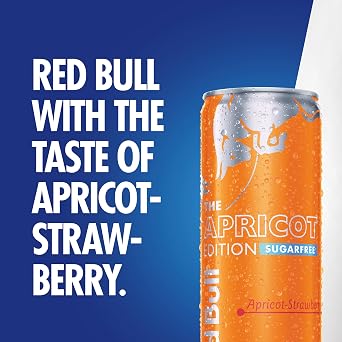 Red Bull Energy Drink Sugar Free Apricot Edition 355ml, 12 Pack