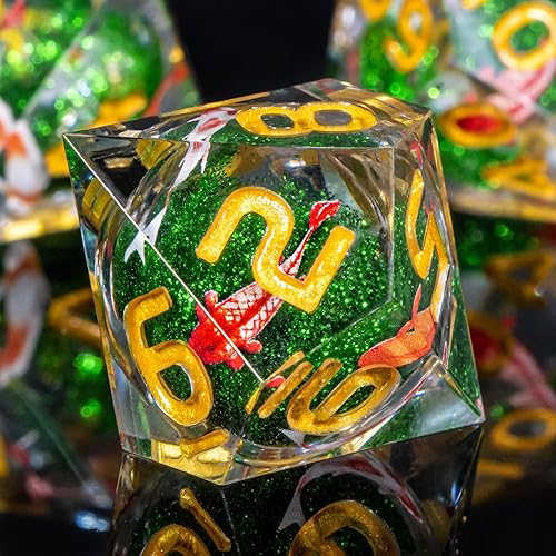 Miniatura 5 de OUKELANWO Juego de dados DND de núcleo líquido D&D