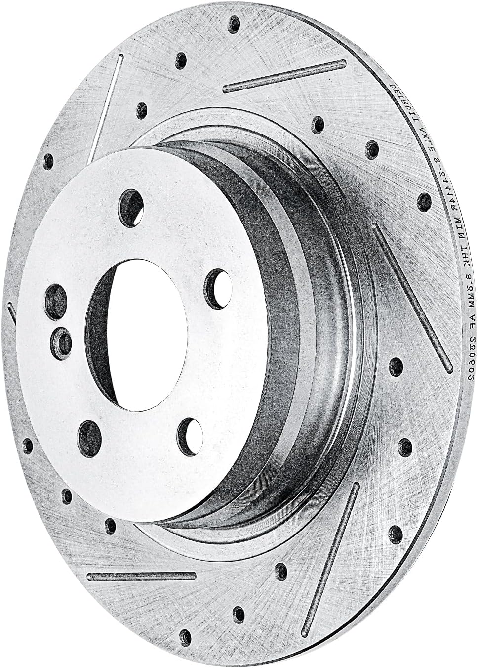 Detroit Axle - Rear Brake Rotors for 2012-2015 Mercedes-Benz C250 2008-2009 C280 2008-2012 C300 Drilled & Slotted Disc Brake Rotors Replacement : 11.81" inch Rotor