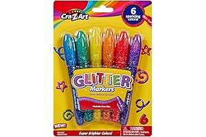 Crayola Glitter Dots Washable Markers, 6 Count