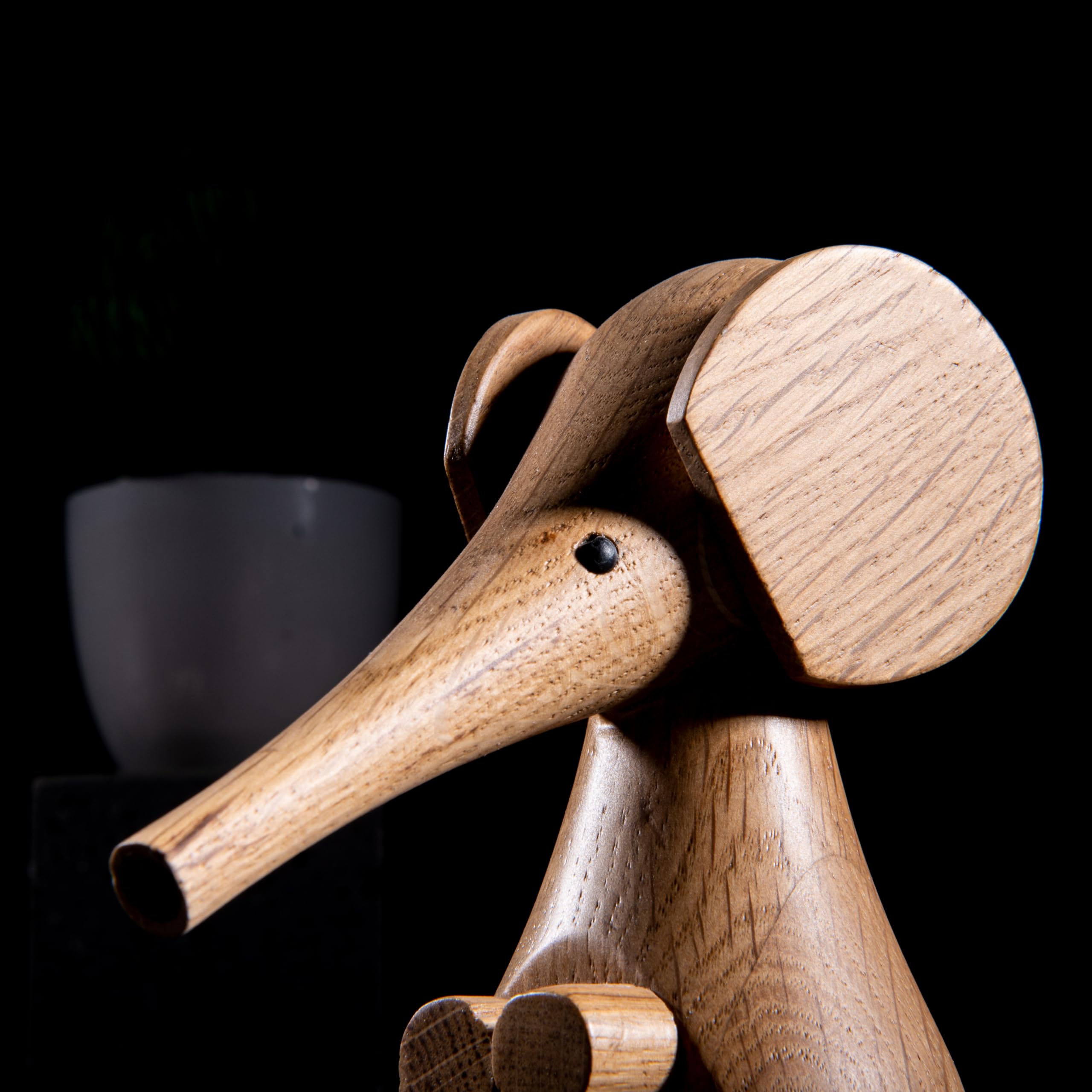 GIBOX Wooden Baby Elephant Showpiece Decor | Small Statue for Animal Lovers | Unique Decorative Item for Home, Office Table | Cute Stylish Accent for Shelf, Table, TV Cabinet (Baby Elephant) 4