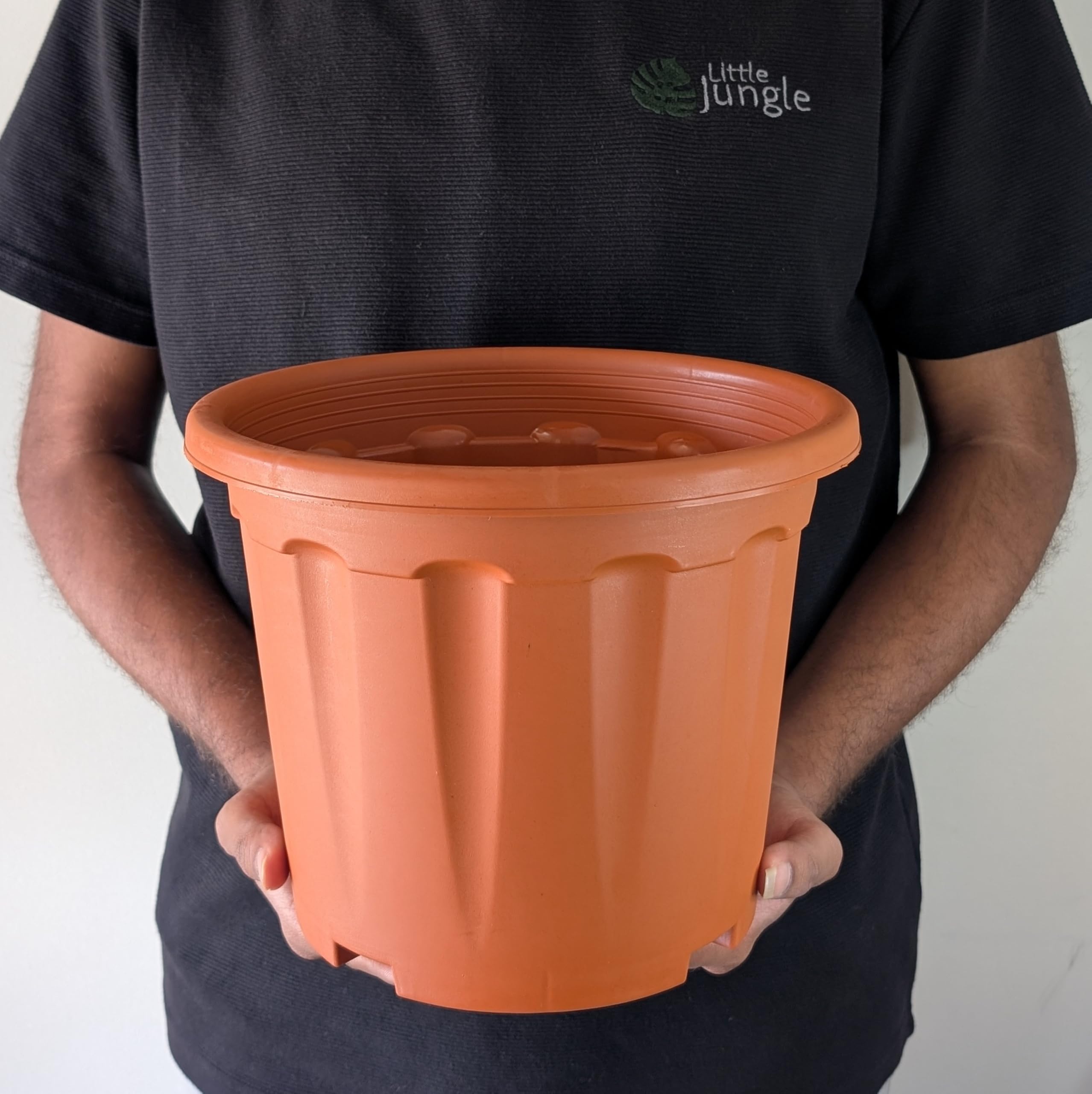 littlejungle 10 Inch Brown Nursery Pots | Pack of 4 | Plastic Plant Planters with Drainage Holes | Indoor & Outdoor Gardening Pots | Lightweight & Easy Maintenance | Ideal for Flowers, Herbs & Shrubs-image-37