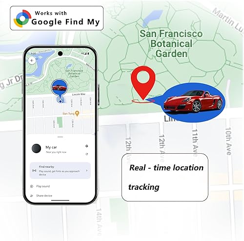 Miniatura 3 de Android Find My Device Localizador de coche GPS sin suscripción, súper magnético. Batería de 365 días de duración ultra larga. Resistente al agua,