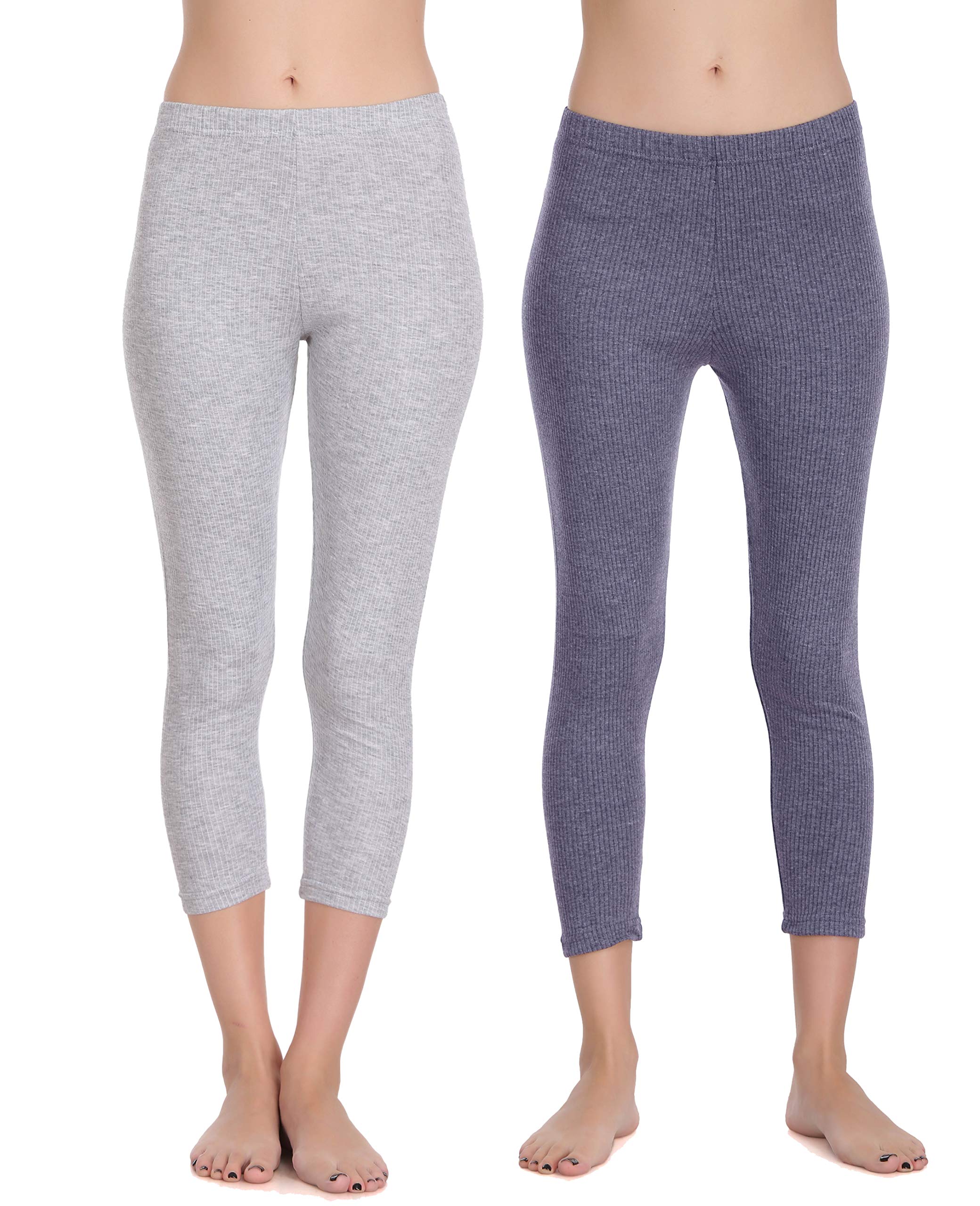 selfcare Women Cotton Blend Thermal Pyjama Set Pack of 2 (SW0445-XXS) Light Grey, Blue-picture-19