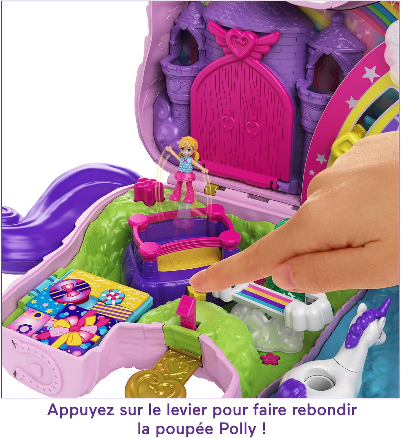 Polly Pocket Coffret Licorne en Fête : 25+ Surprises Magiques ! - Image détaillée