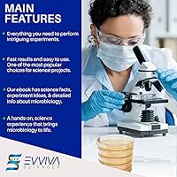 Vista 5 de Evviva Sciences - Kit de proyecto científico de placas de agar nutriente de Petri, placas de agar previamente vertidas para experimentos
