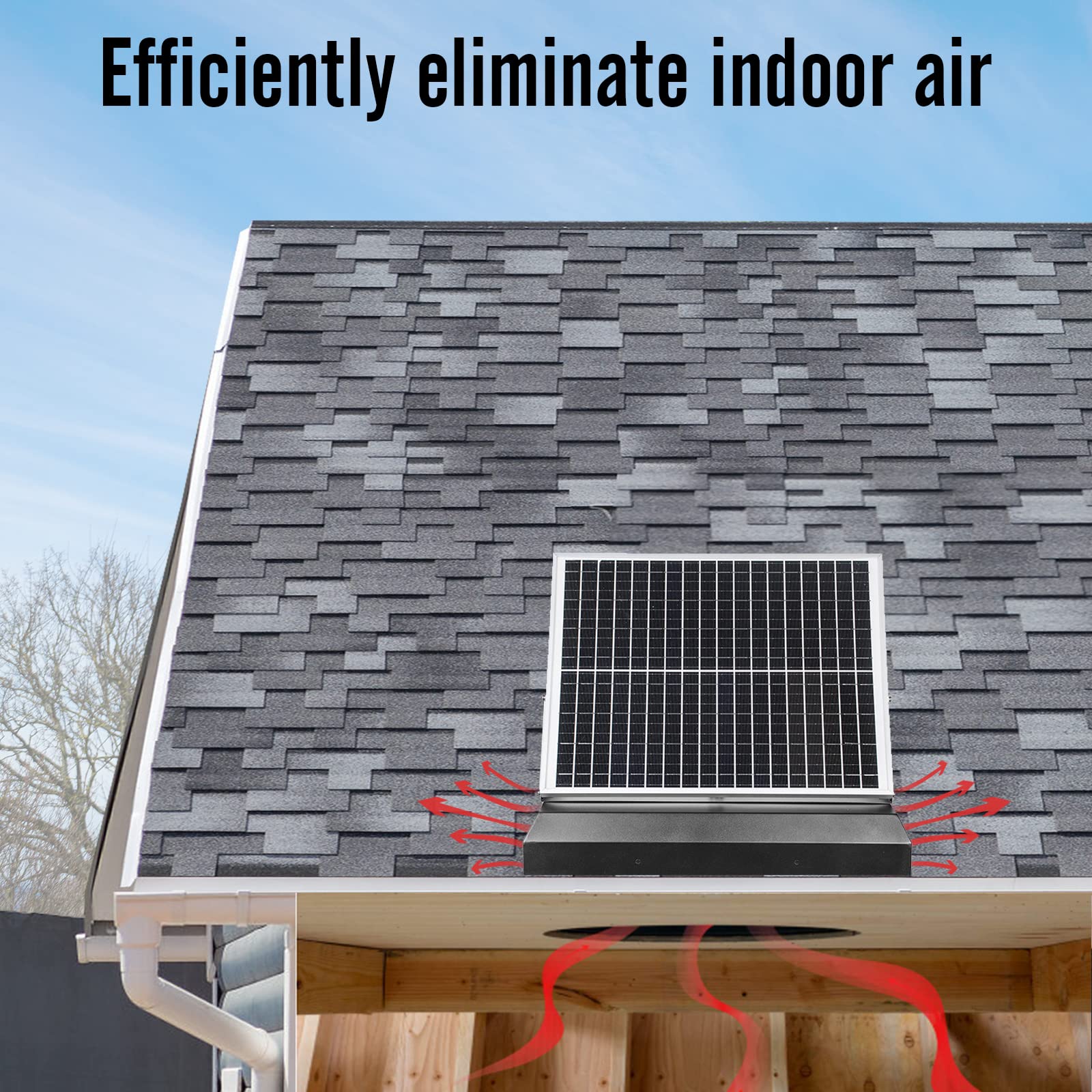 Solar Attic Fan Solar Powered Roof Mount Attic Fan Metal