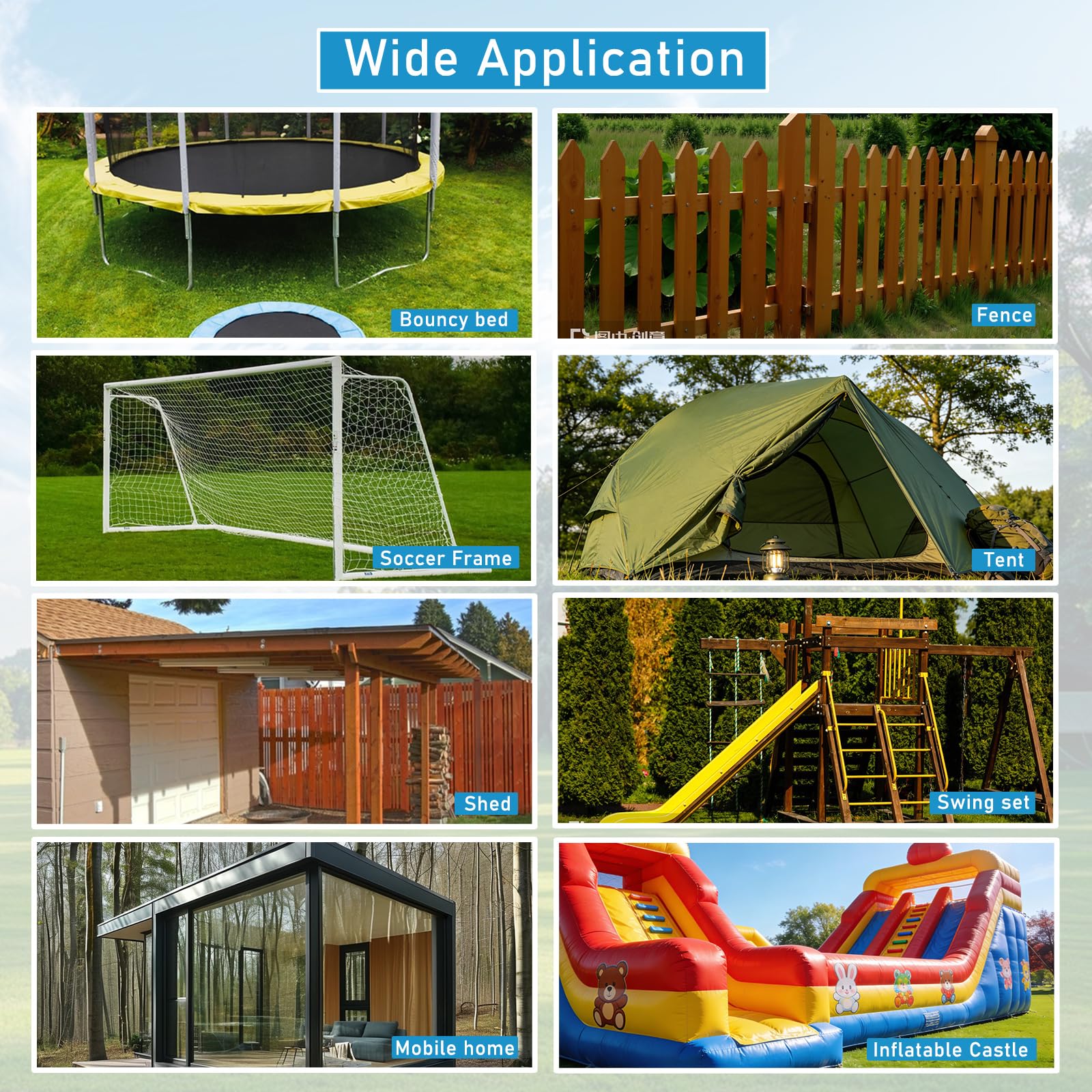 Robuste Bodenanker, Trampolinanker & Heringe, hoher Wind, Zeltheringe für Trampolin, Schaukel-Set, Schuppen, Wohnmobil, Zaun, Campingzelt