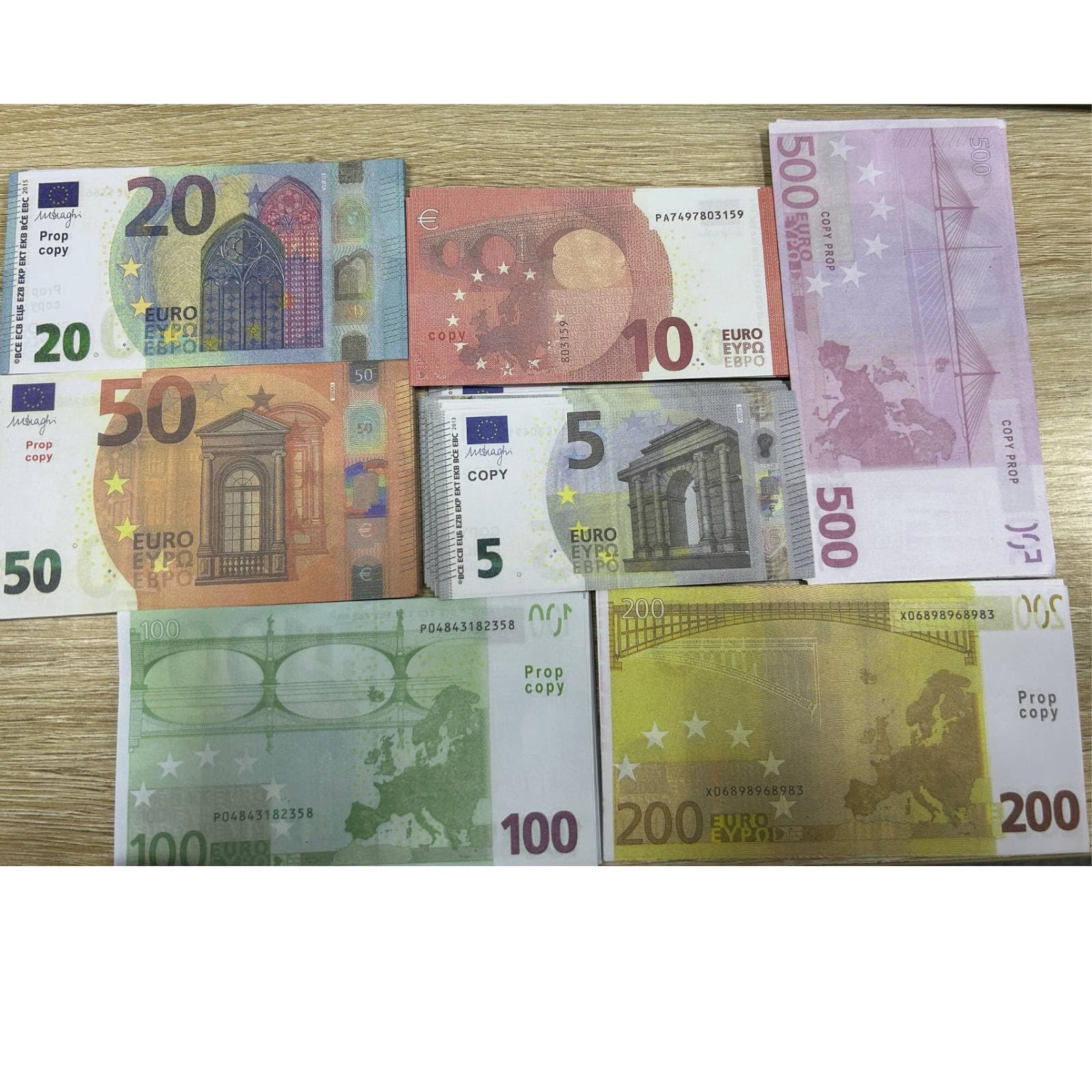350 PCS Billetes Juguete, Billetes Falsos 5/10/20/50/100/200/500 Billetes de Juguete, para Aprender, Caja Registradora Juguete, Jugar a Roles y Disfrutar del Juego
