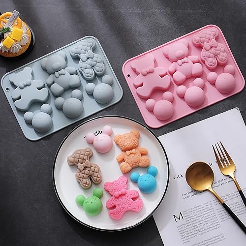 Miniatura 3 de 2 moldes de silicona para tartas de oso de dibujos animados molde de gelatina para niños herramienta de hornear para hacer pasteles hechos a mano