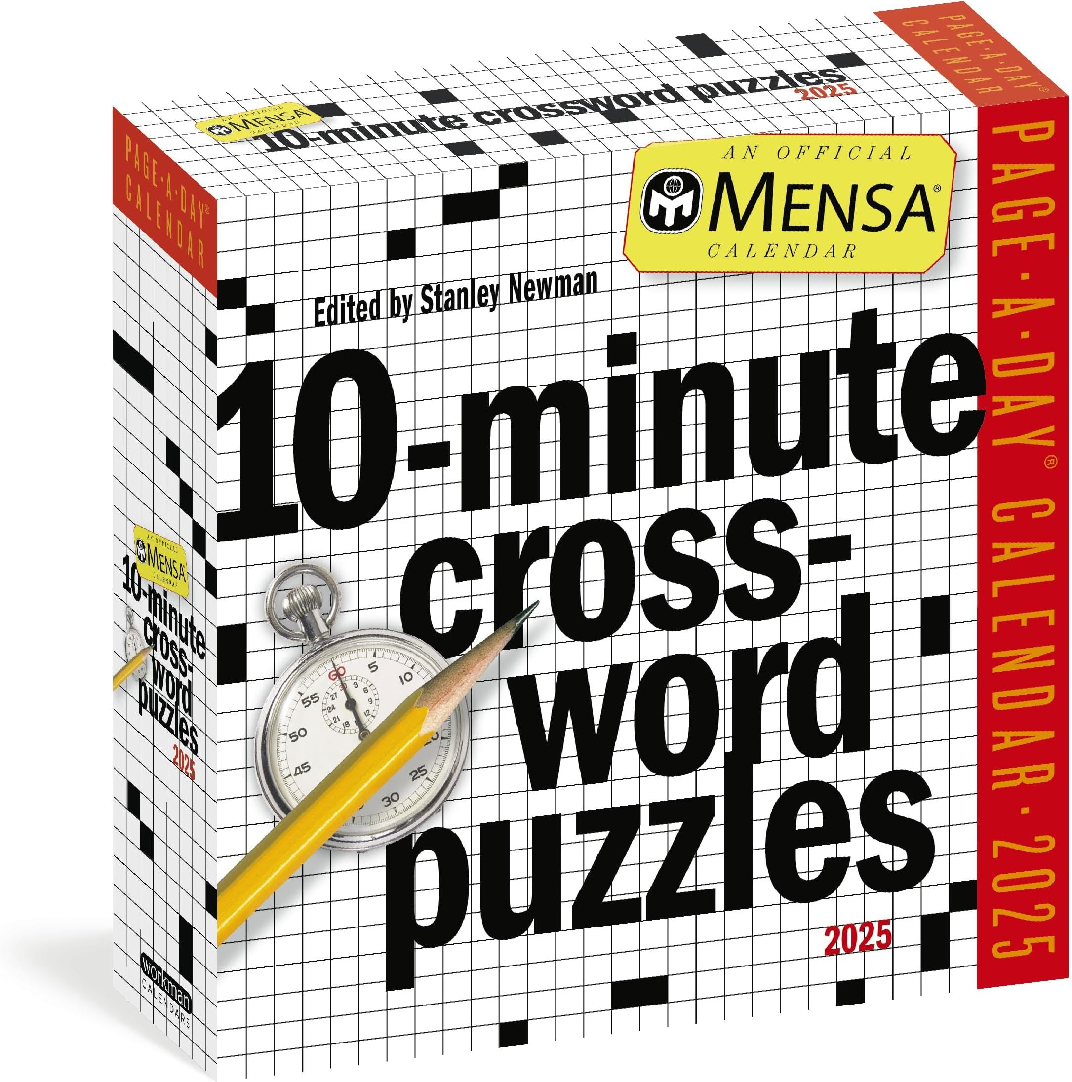 Mensa® 10-Minute Crossword Puzzles Page-A-Day® Calendar 2025