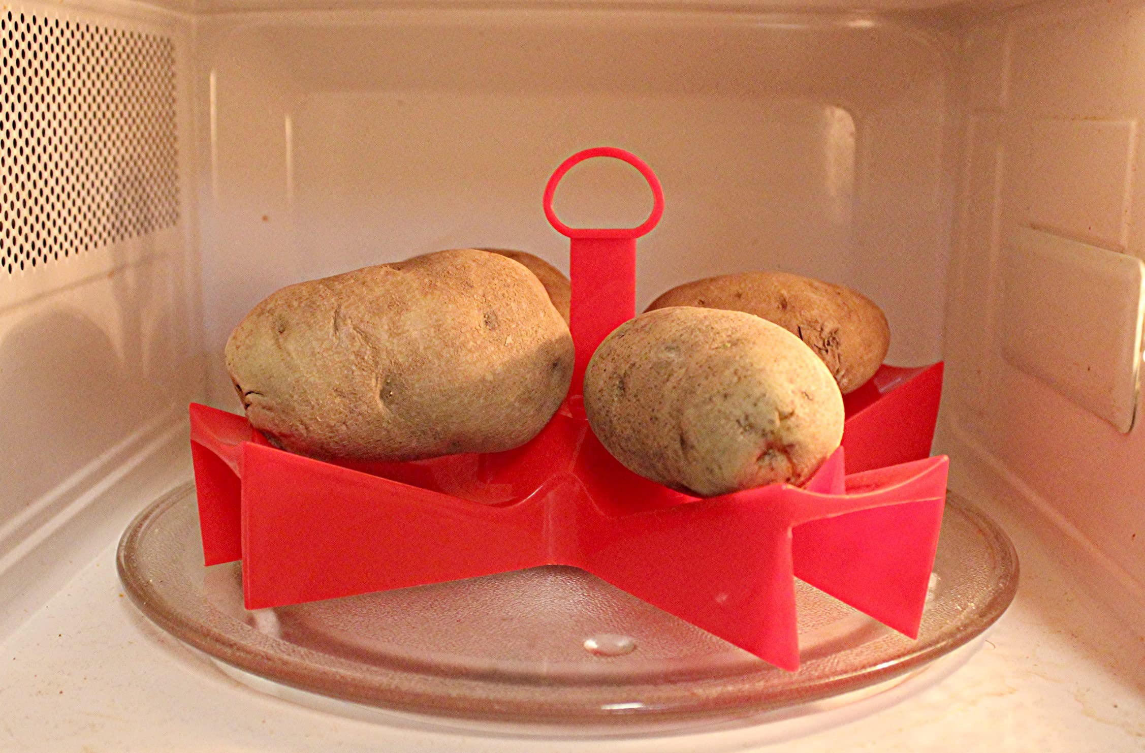 Microwave Potato Cooker - BPA-Free Plastic Rack Cooks 4 Potatoes Evenly in Minutes - Quick and Healthy Microwave Meal or Snack - Image 7
