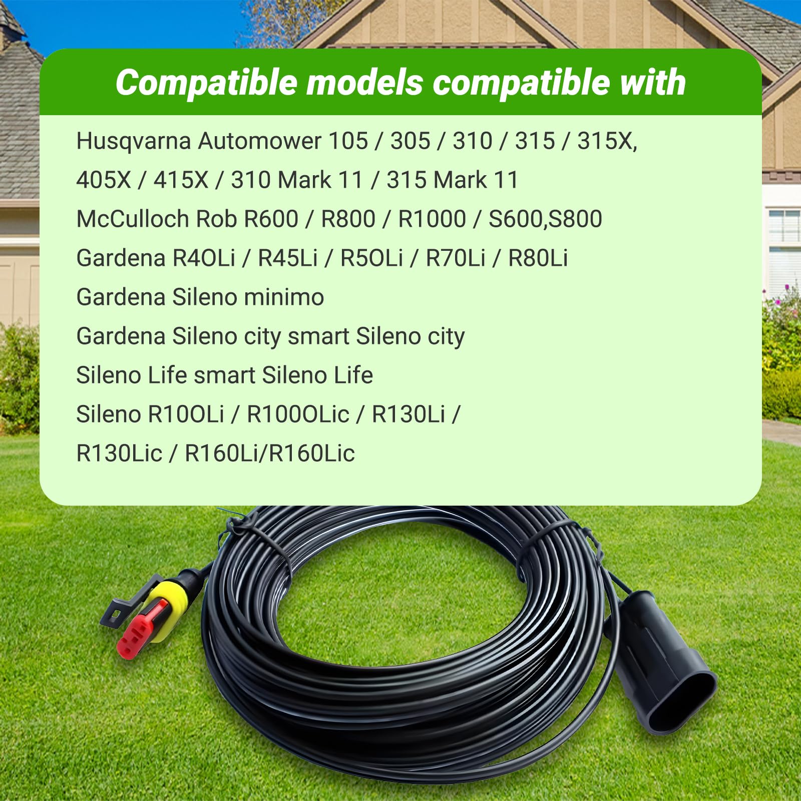 Shentec 20M Cavo di ricarica trasformatore alimentazione e stazione di ricarica compatibile con Husqvarna Automower 320 330x 2013-2015, 105 305 310 315X 405X 415X 420 430X 2015+, per tosaerba Gardena