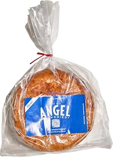 Angel Bakeries Whole Wheat Pita Bread 4 Pack - Nutritious Fiber-Rich Pita Pockets for Healthy Meals
