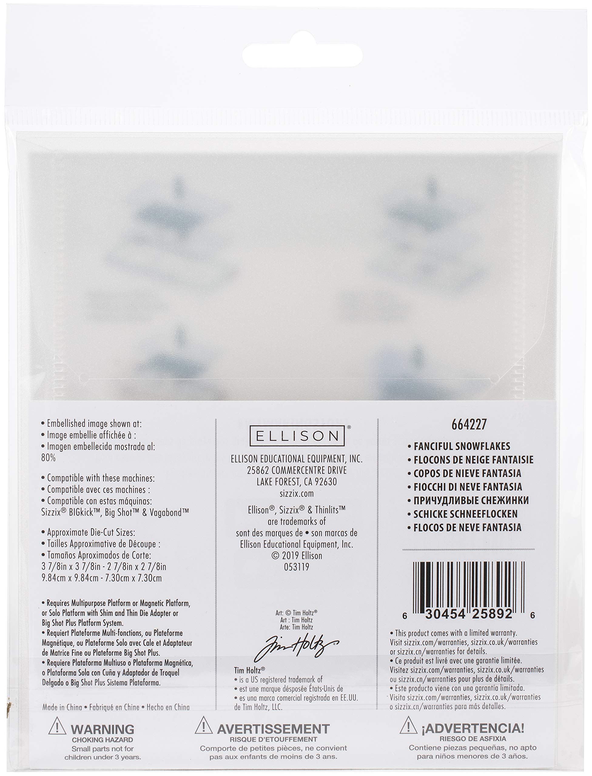 Sizzix Die 10PK Birds Set di Fustelle Thinlits 10 pz 664740 Uccellini