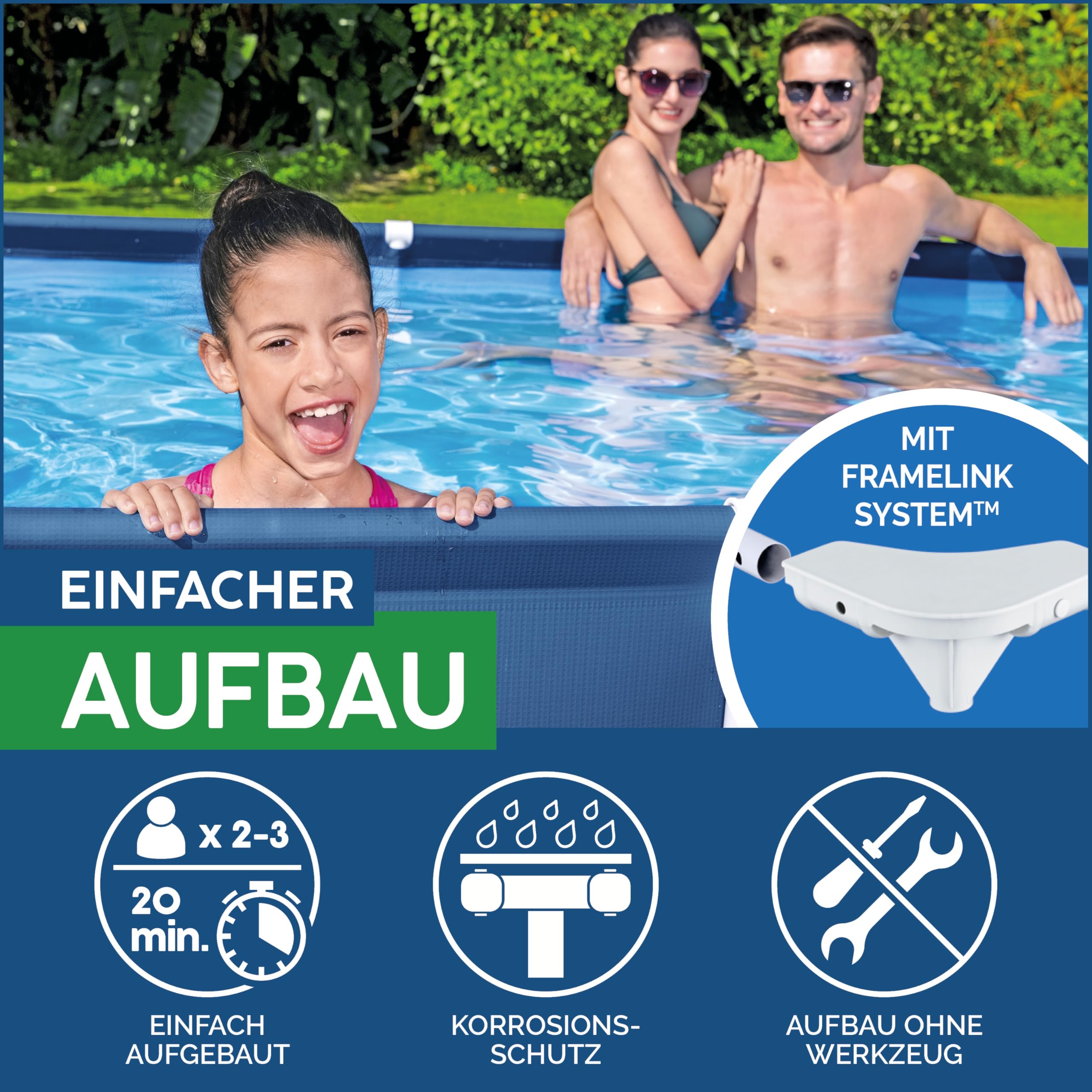 9'10" x 6'7" x 26"/3.00m x 2.01m x 66cm Pool Set