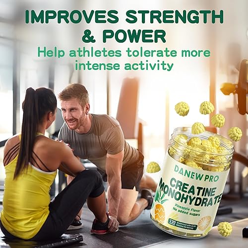 Miniatura 6 de DANEW Pro - Gomitas de monohidrato de creatina para hombres y mujeres, para fortalecer y desarrollar músculo, aumentar la energía y preentrenamiento