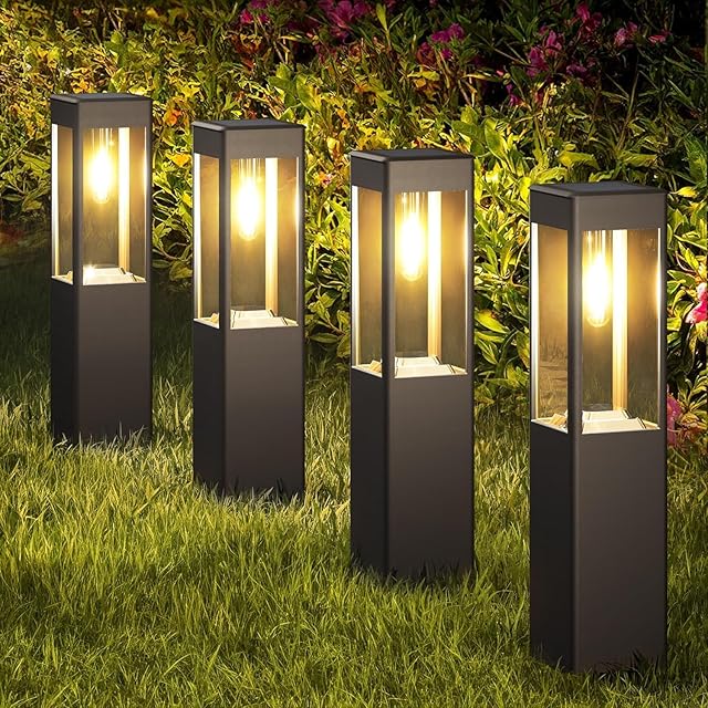 Joomer Joomer Solarlampen für Außen Garten, LED Solarleuchten für Außen Warmweiß Quadrat Wegeleuchte Gartenleuchte Wetterfest für Terrass — Beleuchtung