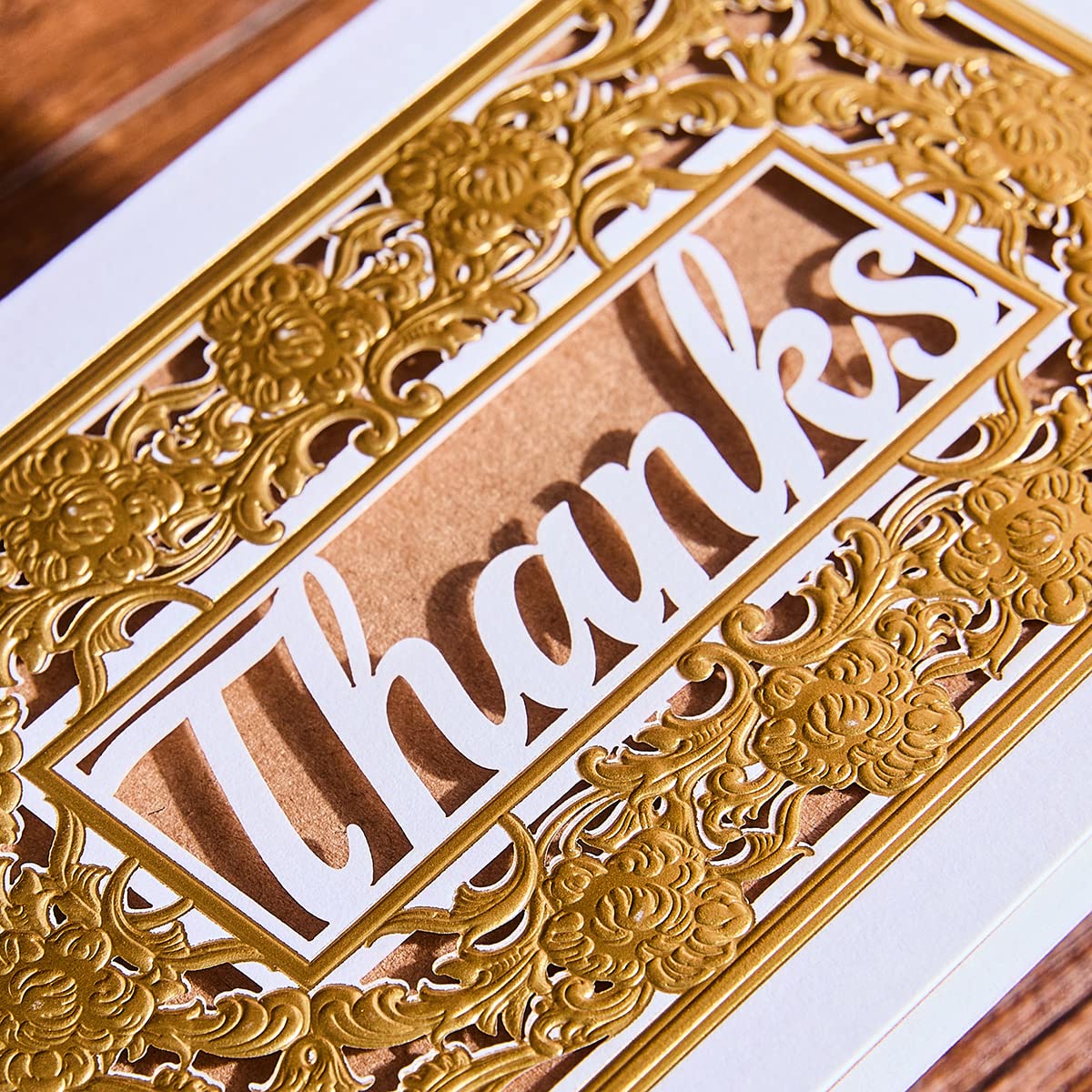 Thank You 25 Stk Dankeschön Lasergeschnitten Goldfolie, Relieflack Design  Hearts Lace Karten Premium Papier Card Mit Umschlägen Für Hochzeit,  Unternehmen, Geschenke, Babypartys,Jahrestag, Abschluss Danke Karte, image size:1200x1200