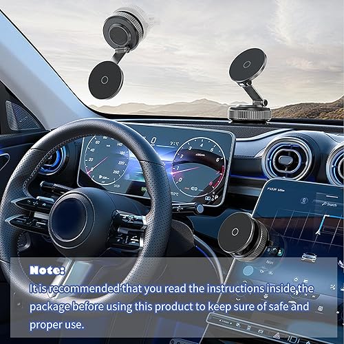 Miniatura 7 de Soportes de teléfono mejorados para tu automóvil, soporte magnético y ajustable de 360 para automóvil con ventosa al vacío y perilla giratoria,