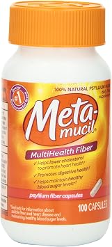 Metamucil Multi-Health Fiber Capsules by Meta 100 capsule bottle OLD