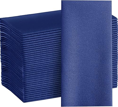 200 servilletas de papel negro con tacto de lino, servilletas decorativas de tela negra, suaves y absorbentes. Toallas de mano negras para cocina,