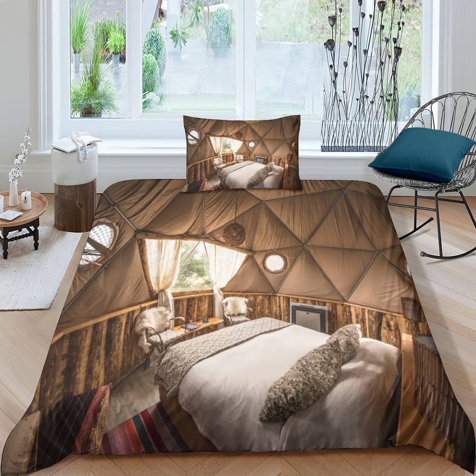 Ensemble de literie hypoallergénique camping 3D pour un sommeil sain sans irritations