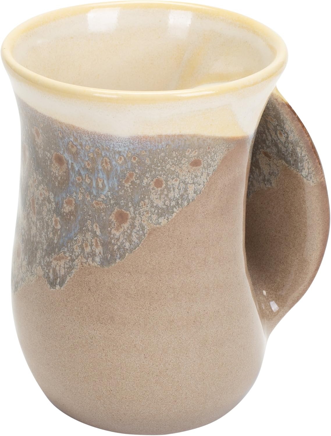 Clay in Motion Handwarmer Mug Right Hand (Desert Sand) Hand Warming Mugs Coffee