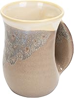 Vista 46 de Clay in Motion - Taza calentadora de manos para diestros, diseño Misty Green