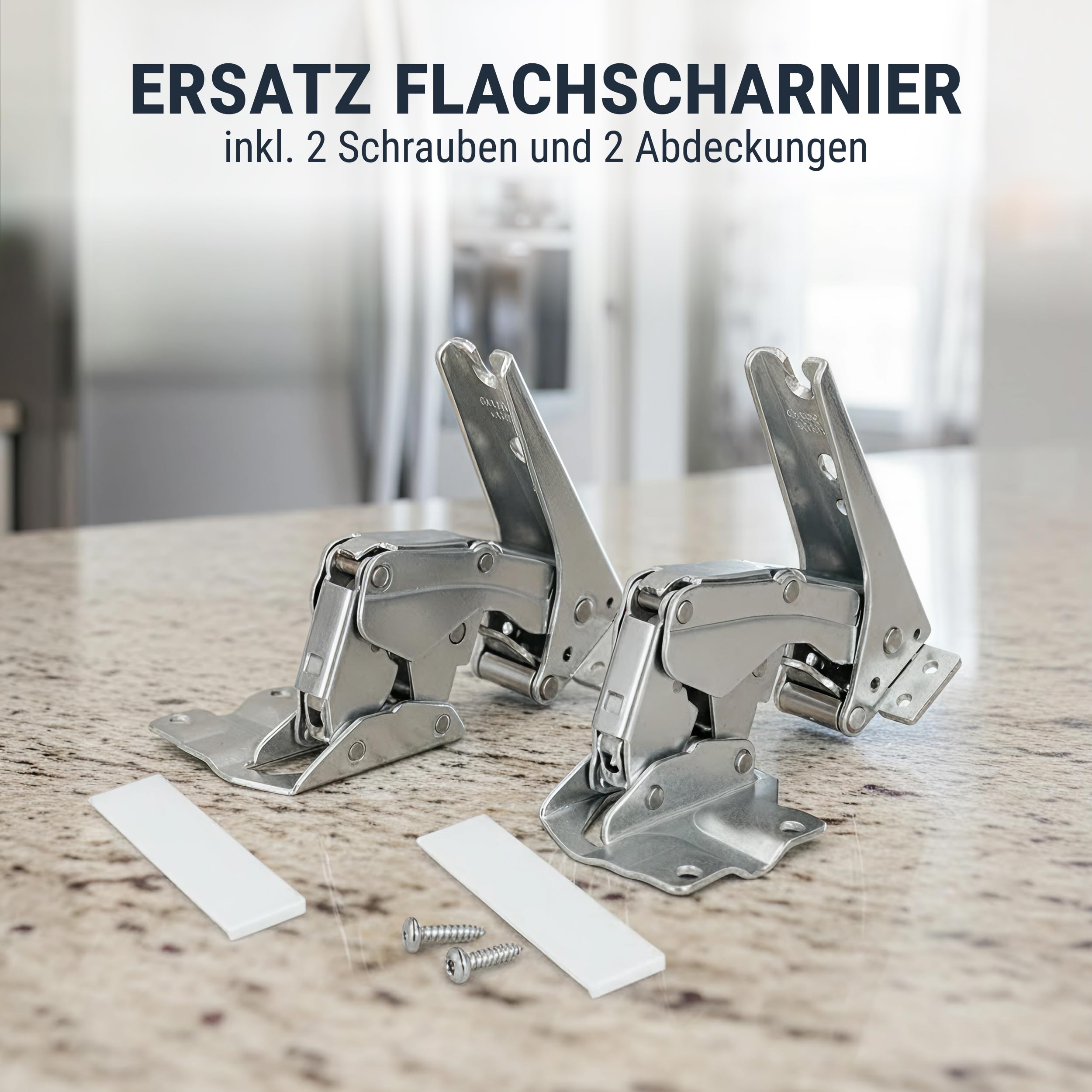 Türscharnier Set kompatibel mit Bosch Siemens 481147 Flachscharnier für Electrolux AEG 4071314258 für Kühlschrank Gefrierschrank für Miele 5546050
