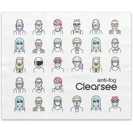 Amazon Co Jp メガネ くもり止めクロス Clearsee 300回 24時間 大判 15 18cm マイクロファイバー おしゃれ デザイン 眼鏡拭き 携帯 便利 ジップケース付き 3177 ホーム キッチン