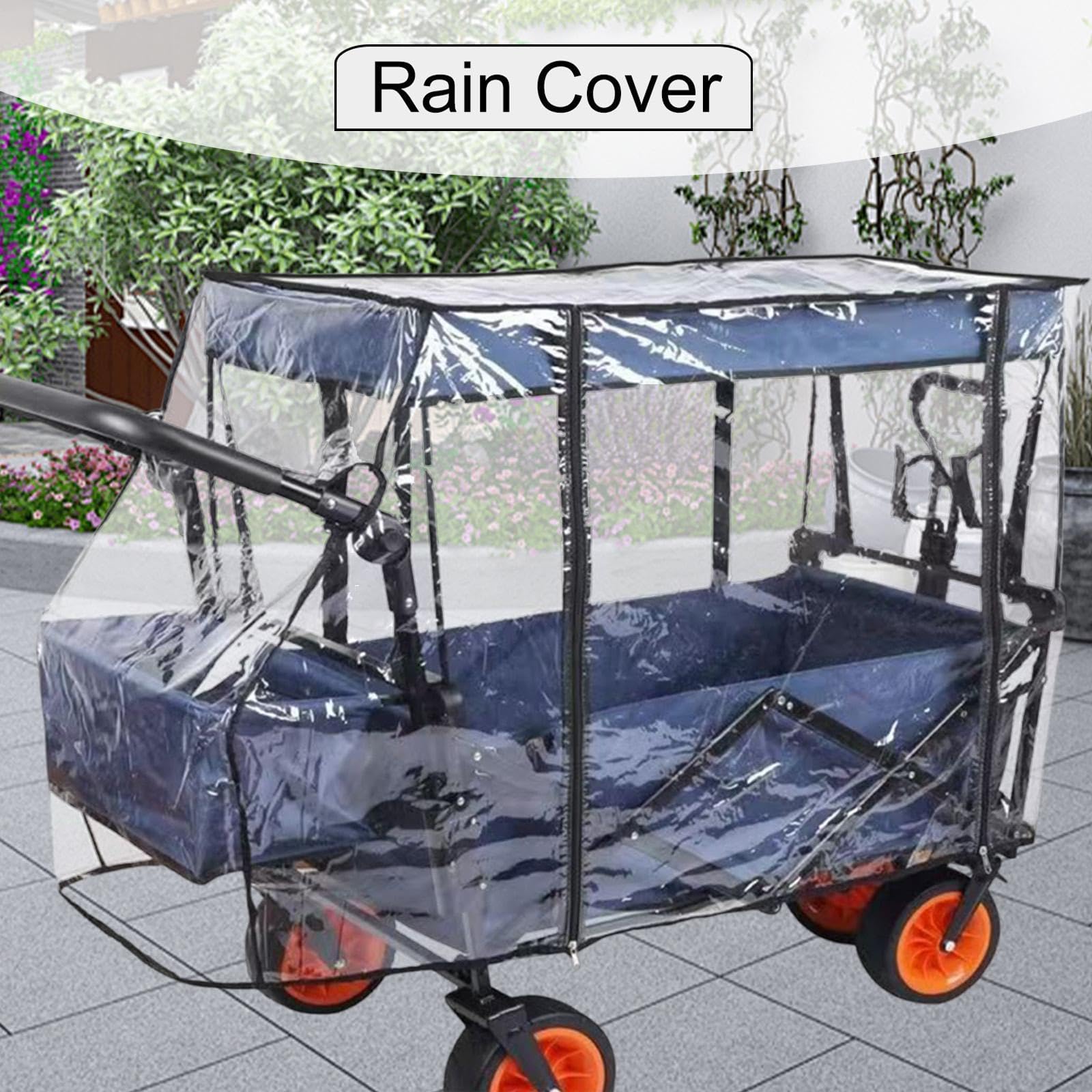 Housse de Pluie Portable et Imperméable pour Chariot à Pousser et à Tirer,