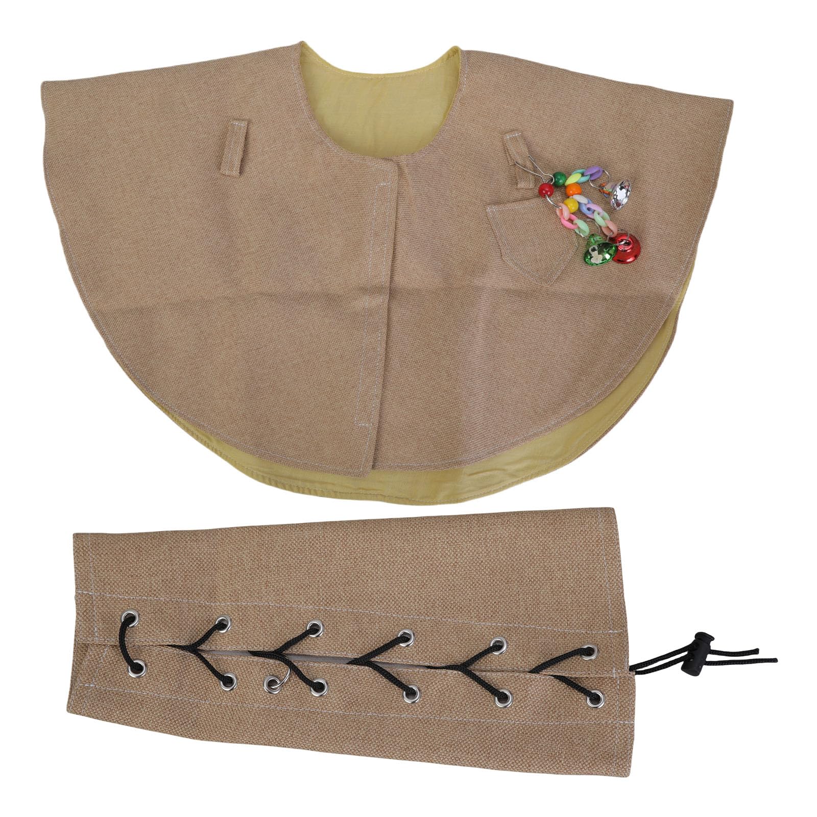 Montesy Parrots Antiscratch Shoulder Protector Arm Guard Set for Multifunctional Diaper Shawl with Adjustable Size for Bird Fun