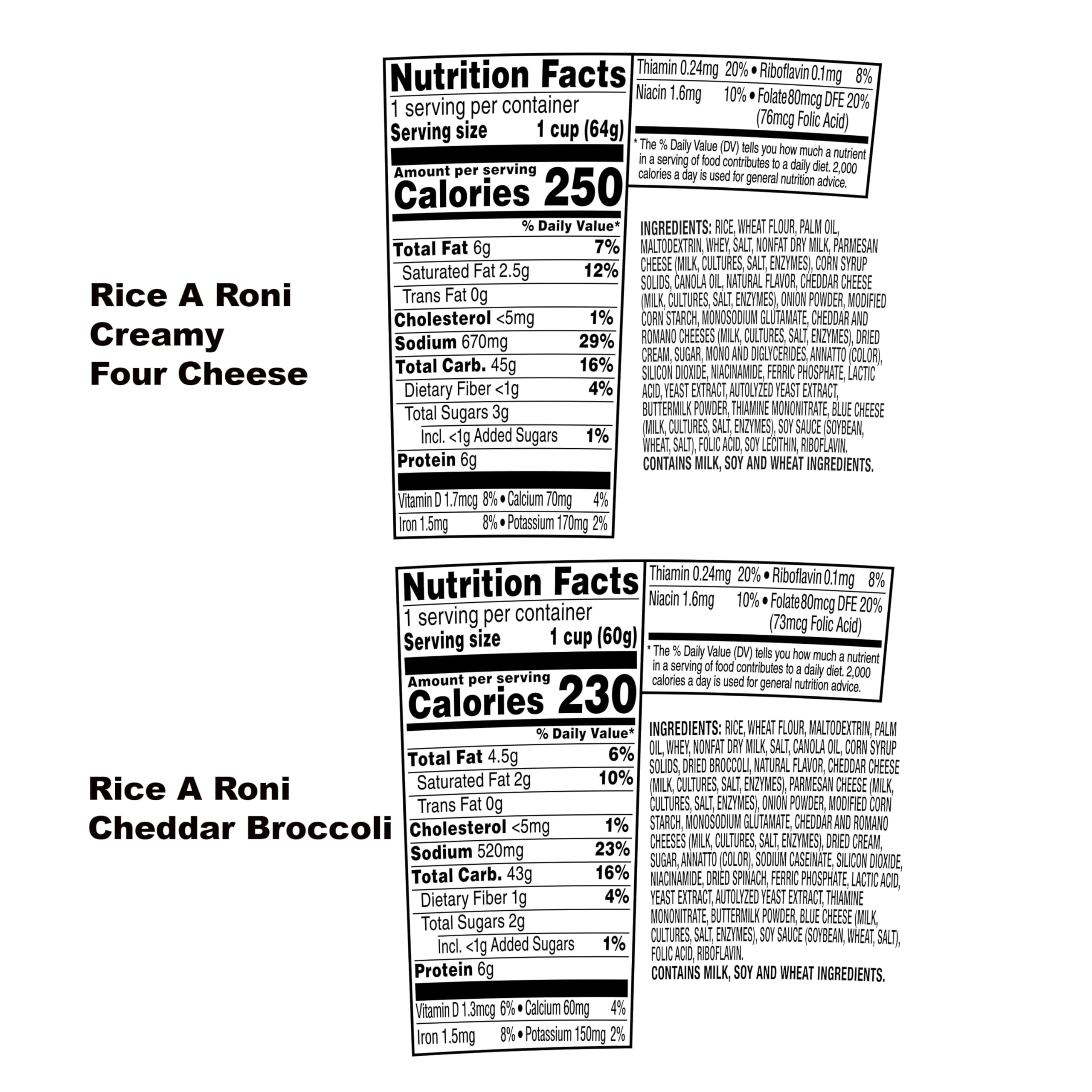 Rice-A-Roni Cups, Cheese Lovers Variety Pack, Pack of 12