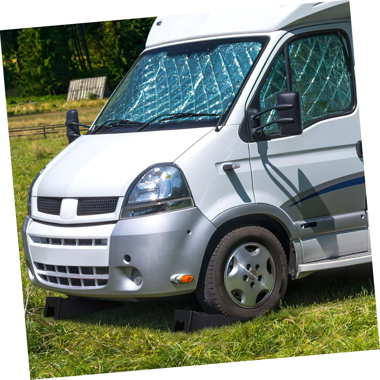 2pcs Camper Leveling Blocks 5t Capacity Trailer Leveling Kit Car Ramps for Oil Changes