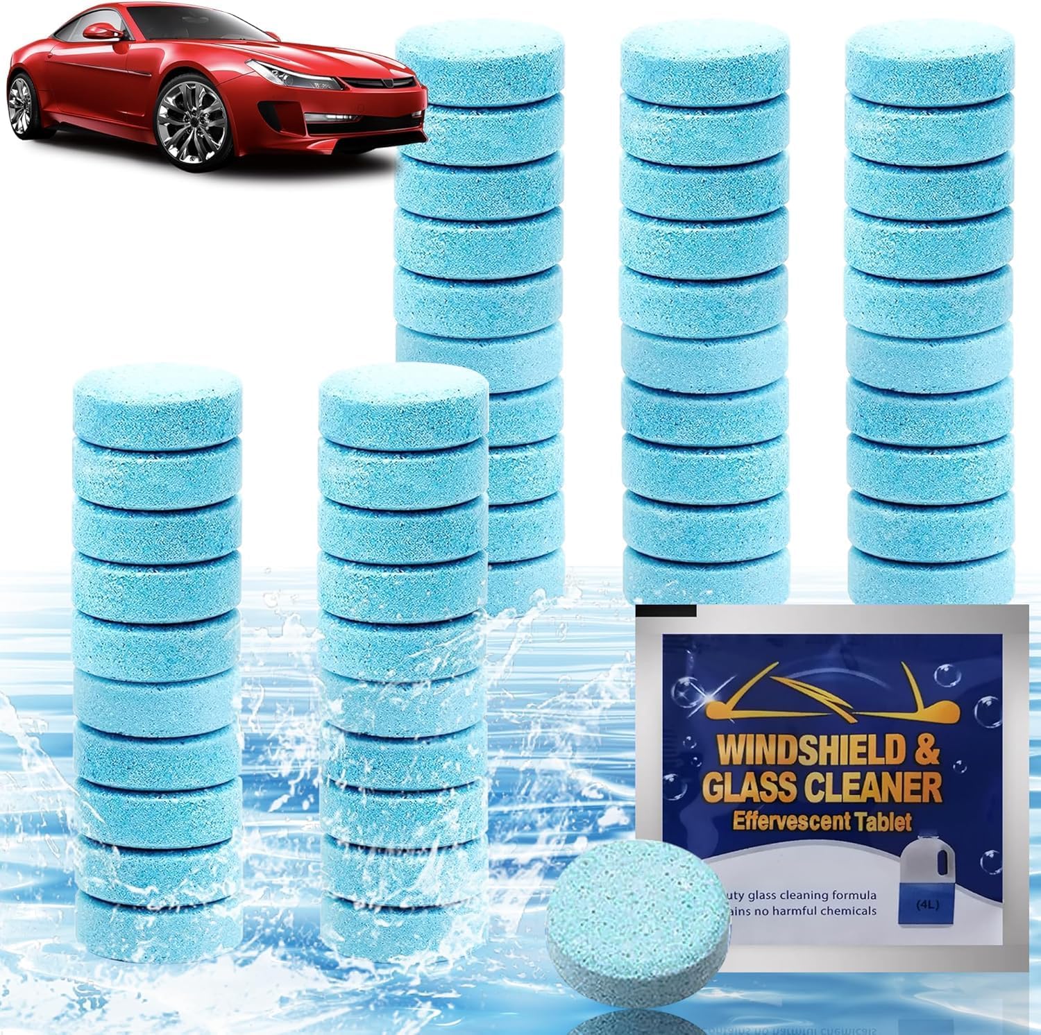 TAPUJI Super Concentrated Automotive Glass Solid Wiper Cleaning Tablets, Car Windshield Glass Concentrated Washer Tablets (Glass Cleaner Tablet, Pack of 20)-image-31