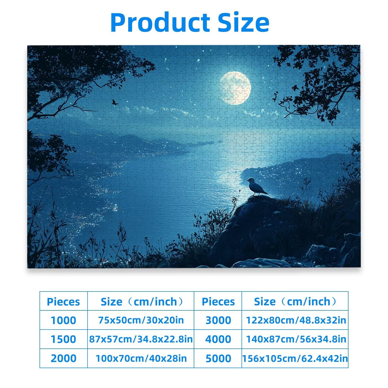 Puzzle 4000 Piezas, Puzzle Océano con Caja para Adultos, DIY Paisaje Rompecabezas Madera para Adultos, 4000 Piezas Rompecabezas Desafiante, para Decoracion Hogar, Regalo Mujer, Regalo Hombres, -1704