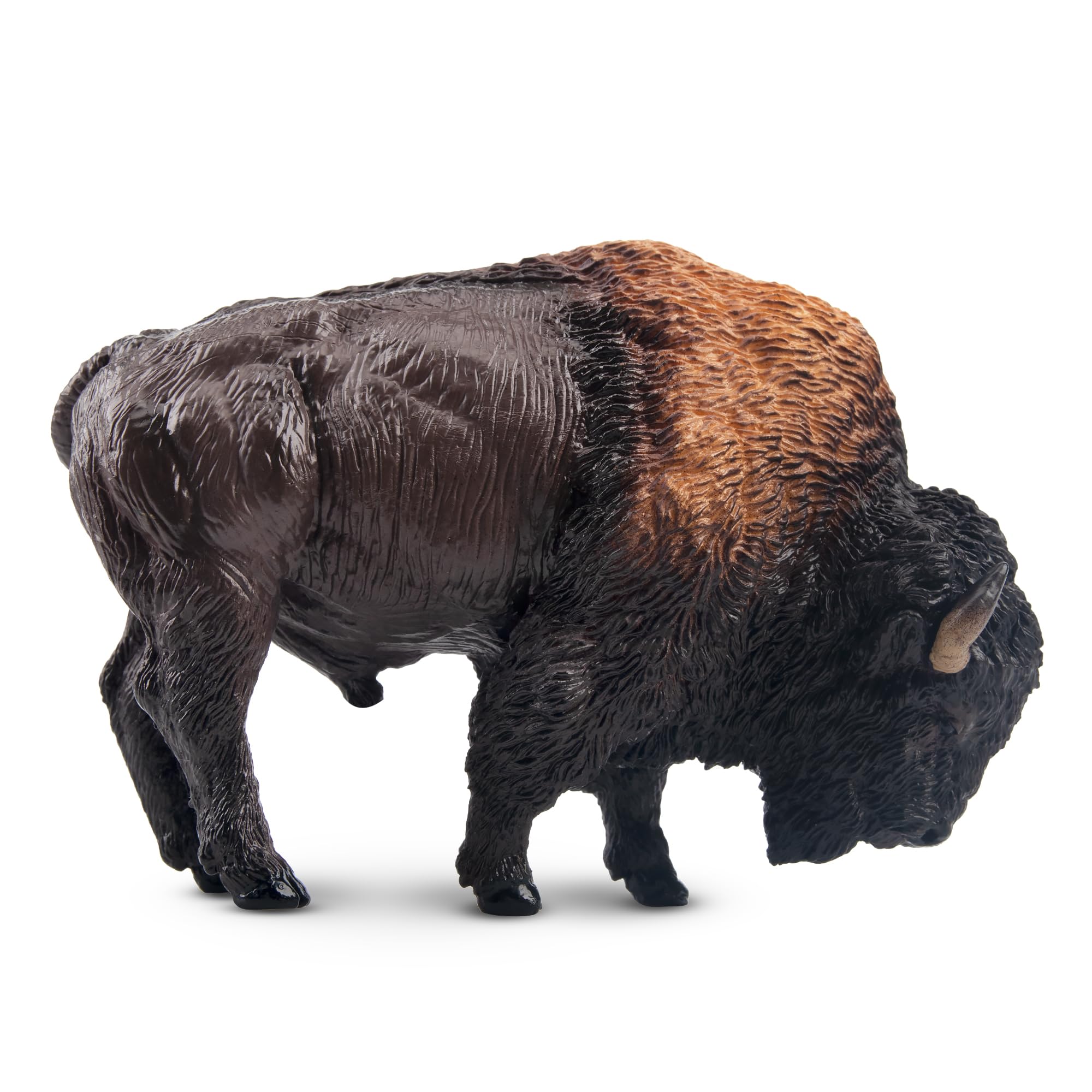 TOYMANY Bison figurki zwierząt stepowych, 9,9 x 3,6 x 6,7 cm