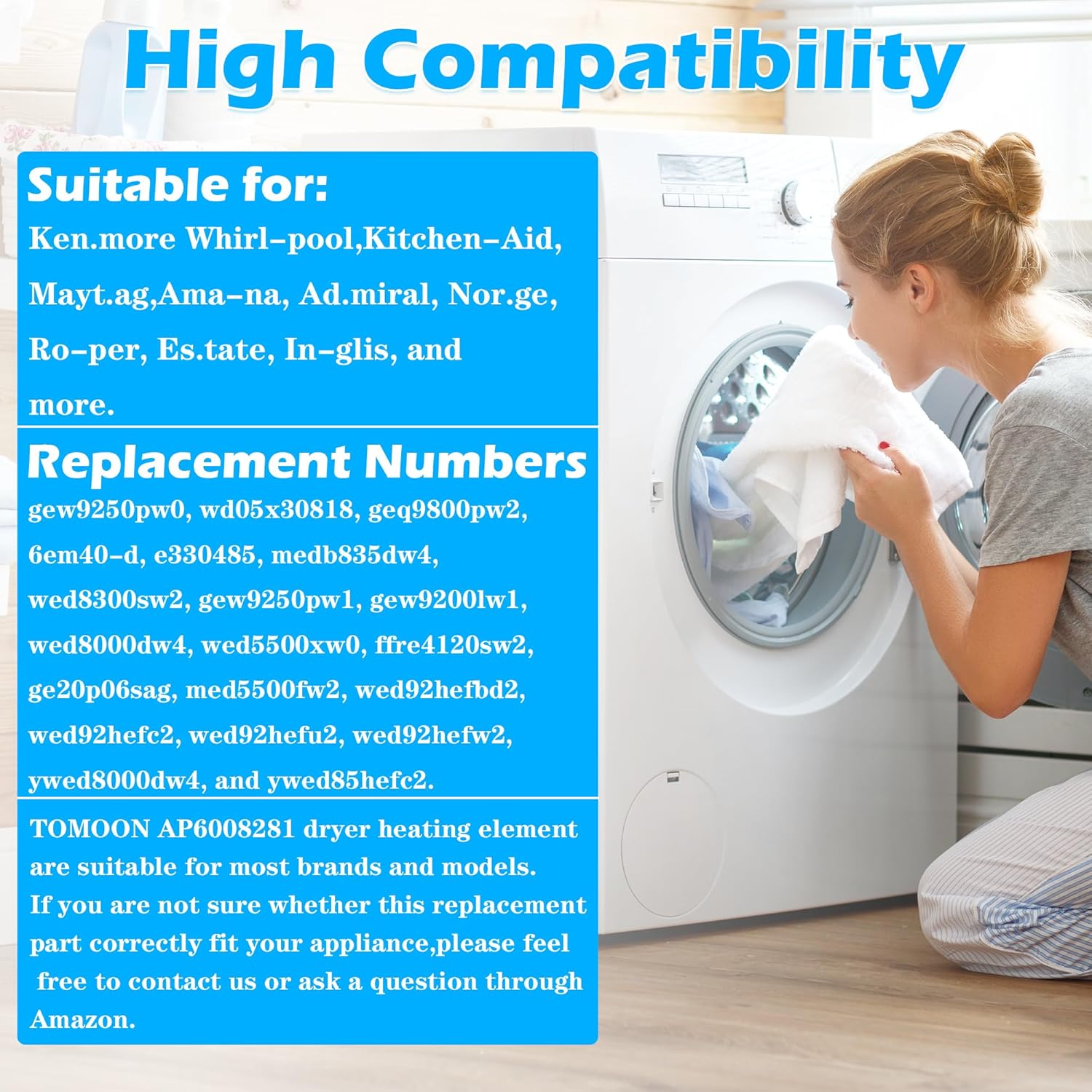 503978 Elemento Riscaldante Dell'asciugatrice 510325 P Compatibile Con Idromassaggio, Speed Queen, Amana, Ammiraglio, Crosley, Maytag, Chef Magico - Foto 5