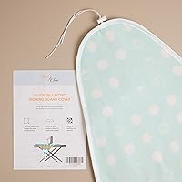 Vista 4 de Love Sew Funda reversible para tabla de planchar de lana, 2 en 1, lana de un lado de algodón