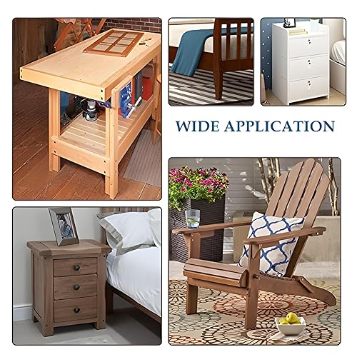 Vista 18 de 10 pares (20 piezas) M6 x 0.630 in Tornillo hexagonal con llave Allen, pernos de conector plateados para muebles, tornillos avellanados M6, tuercas