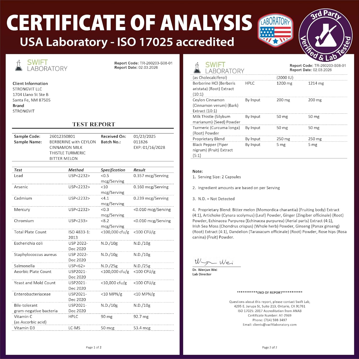 Berberine with Ceylon Cinnamon Supplement, Milk Thistle, Turmeric, Bitter Melon for Digestion, Immunity. Organic Complex for Men & Women, Non-GMO, Gluten-Free, Vegan, USA (120 Capsules) - Image 8