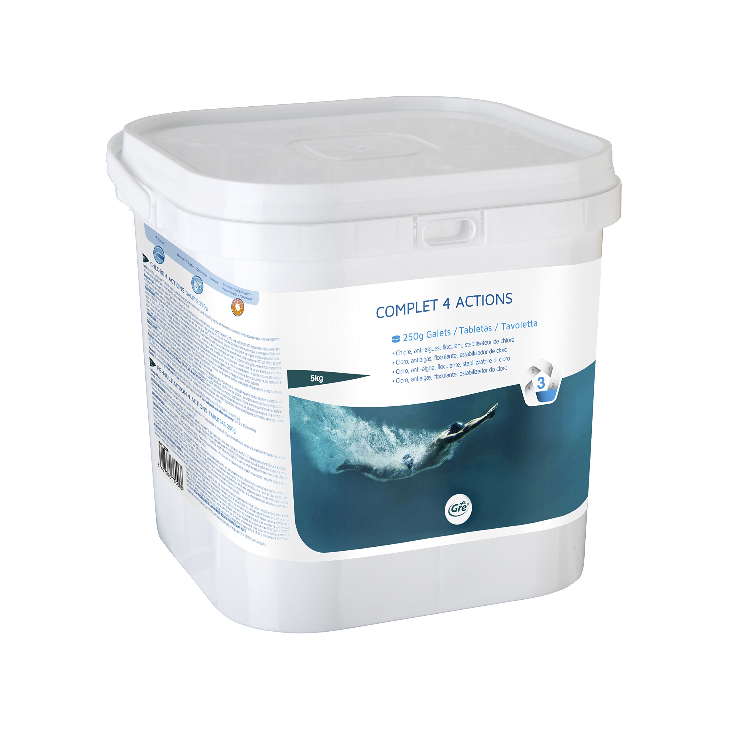 Gre 76006 - Trattamento 4 Azioni 5kg, pastiglie da 250g
