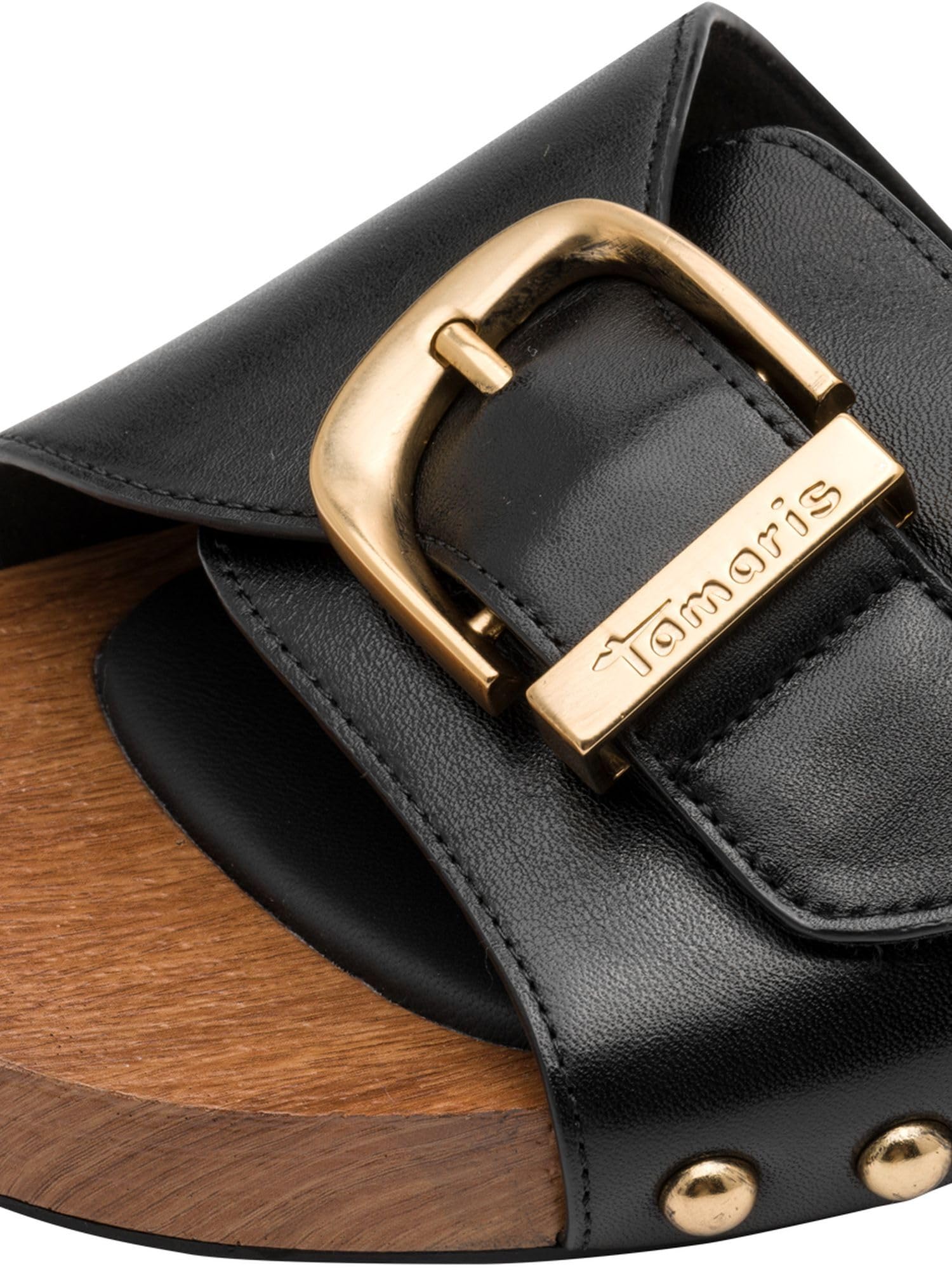Tamaris Mule femme à talon compensé en cuir