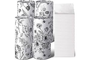 Zonon 4 Pcs Round Tissue Boxes Car Floral Design